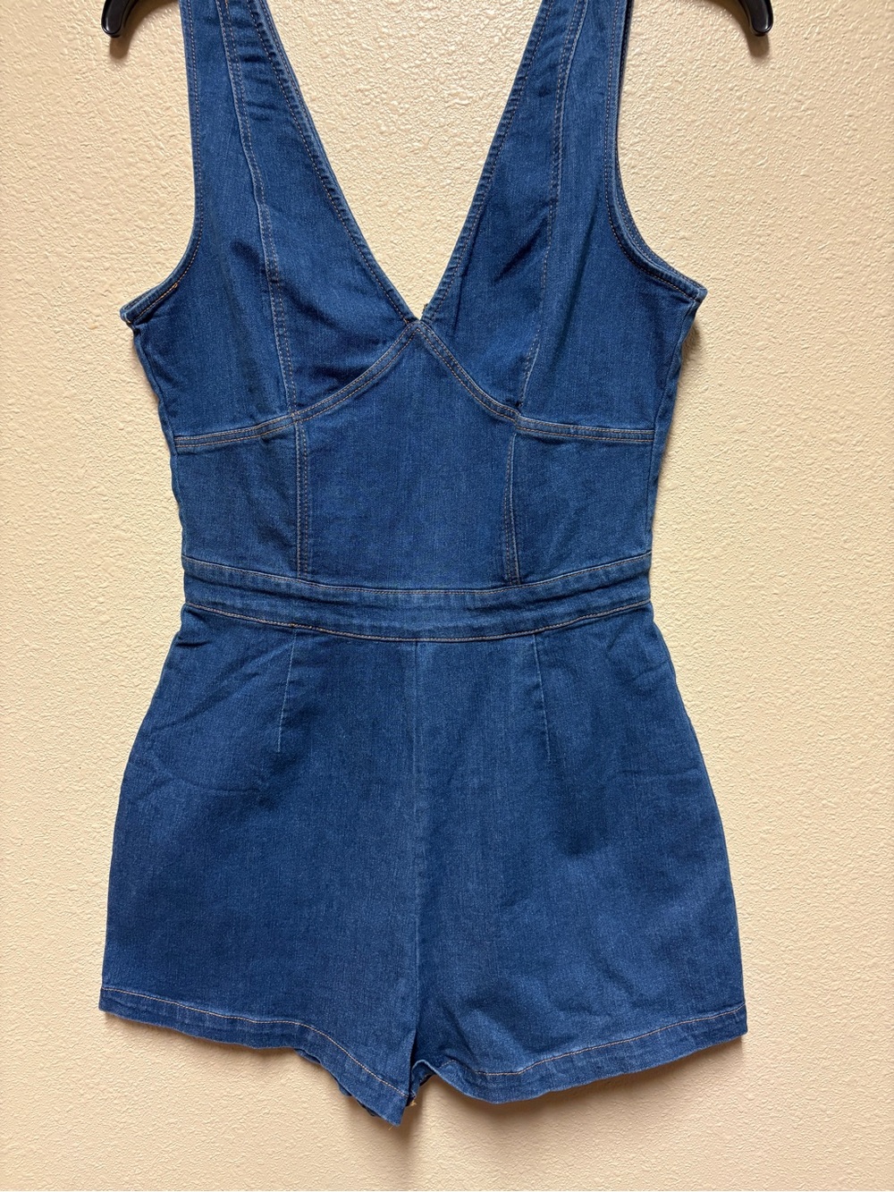 iris Blue Denim Sleeveless Romper